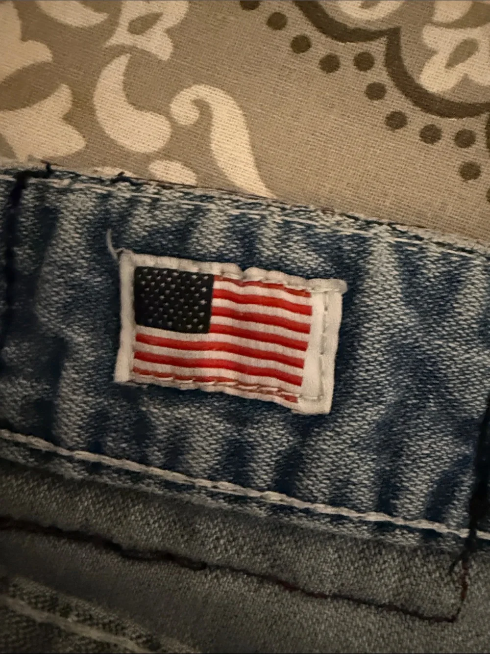 True Religion World Tour Made USA Jeans Men's 38x33 Flap Pocket Y2K
